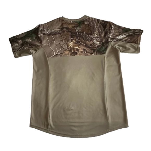 Rustic Ridge Man's M Green/Brown/Gray Camouflage Short Sleeve Round Neck T-shirt - Picture 3 of 14